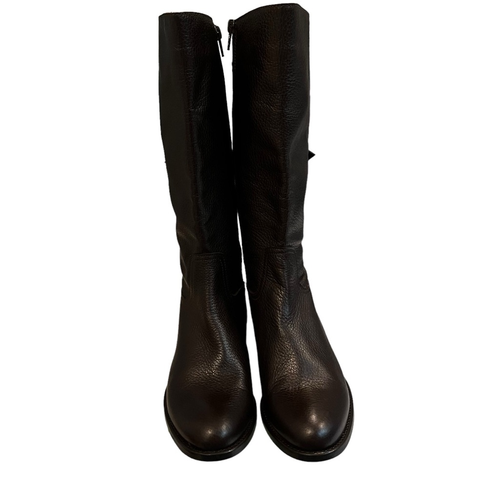 NWOT, Sesto Meucci Brown Pebbled Leather Riding Boots, Sz EU 37 - Picture 5 of 15